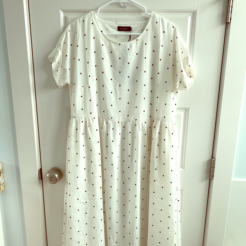 NWT Roolee polka dot dress!